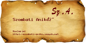 Szombati Anikó névjegykártya